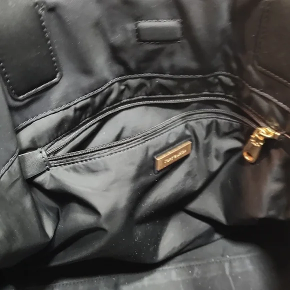 Tory Burch Ella Black Nylon Tote HandBag - Picture 9 of 17